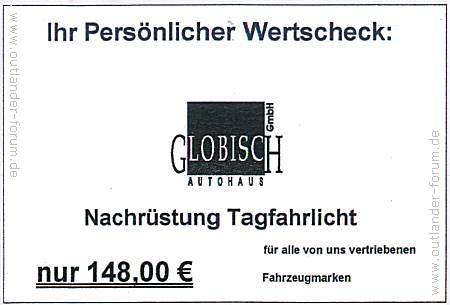 Persönlicher Wertscheck für die Nachrüstung Tagfahrlicht für nur 148.00 Euro. 